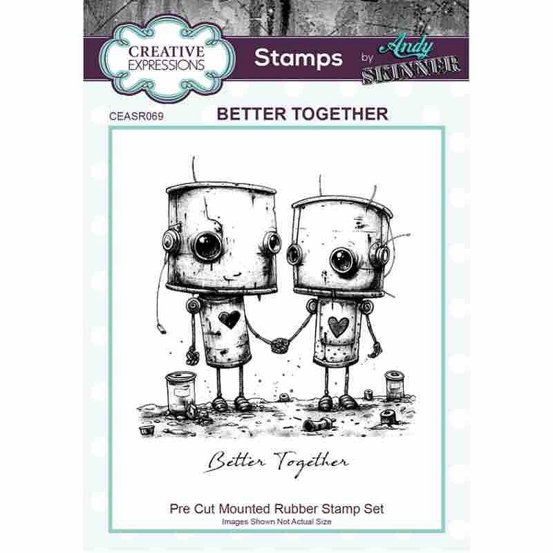 Creative Expressions Andy Skinner Better Together 4.2 in x 3.8 in Pre-Cut Rubber Stamp