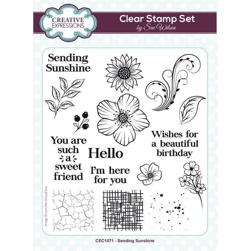 Creative Expressions Clear Stamp - 6in x 8in - Sending Sunshine - CEC1071