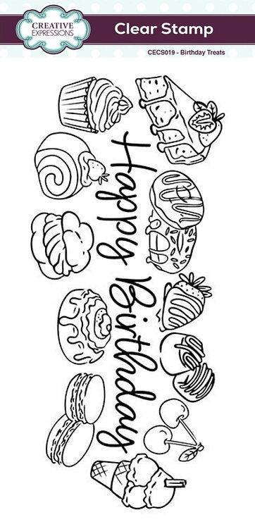 Birthday Treats DL Clear Stamp By Creative Expressions