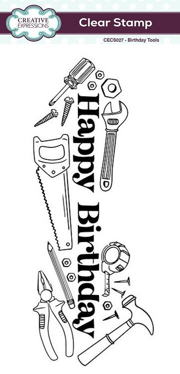 Birthday Tools DL Clear Stamp By Creative Expressions