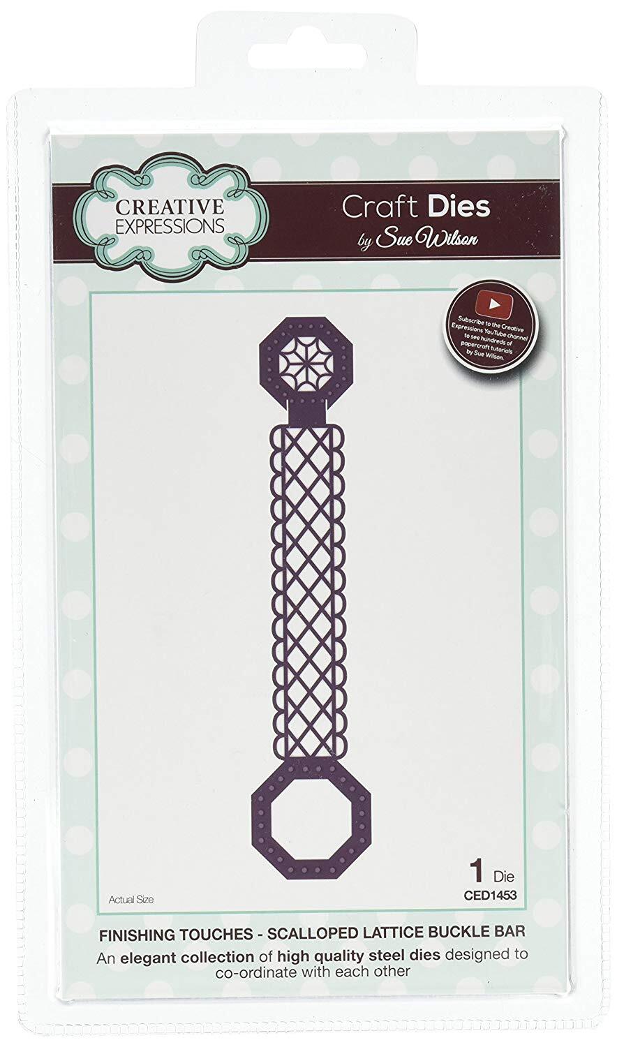 Sue Wilson Dies Finishing Touches Scalloped Lattice Buckle Bar CED1453