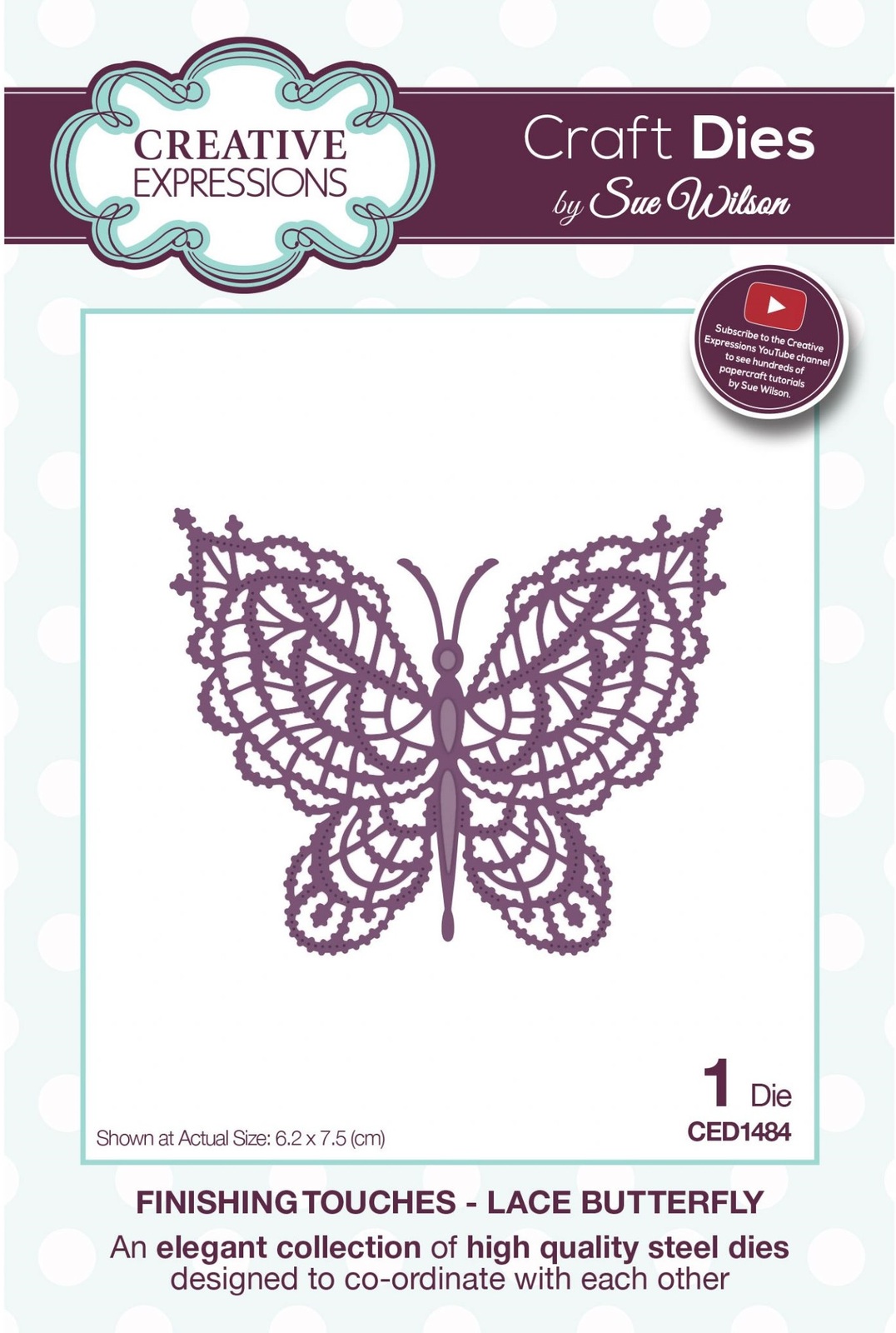 Sue Wilson Dies Finishing Touches Lace Butterfly Die CED1484 