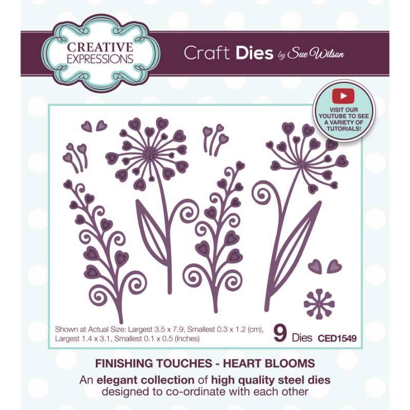 Sue Wilson Dies Finishing Touches Heart Blooms CED1549