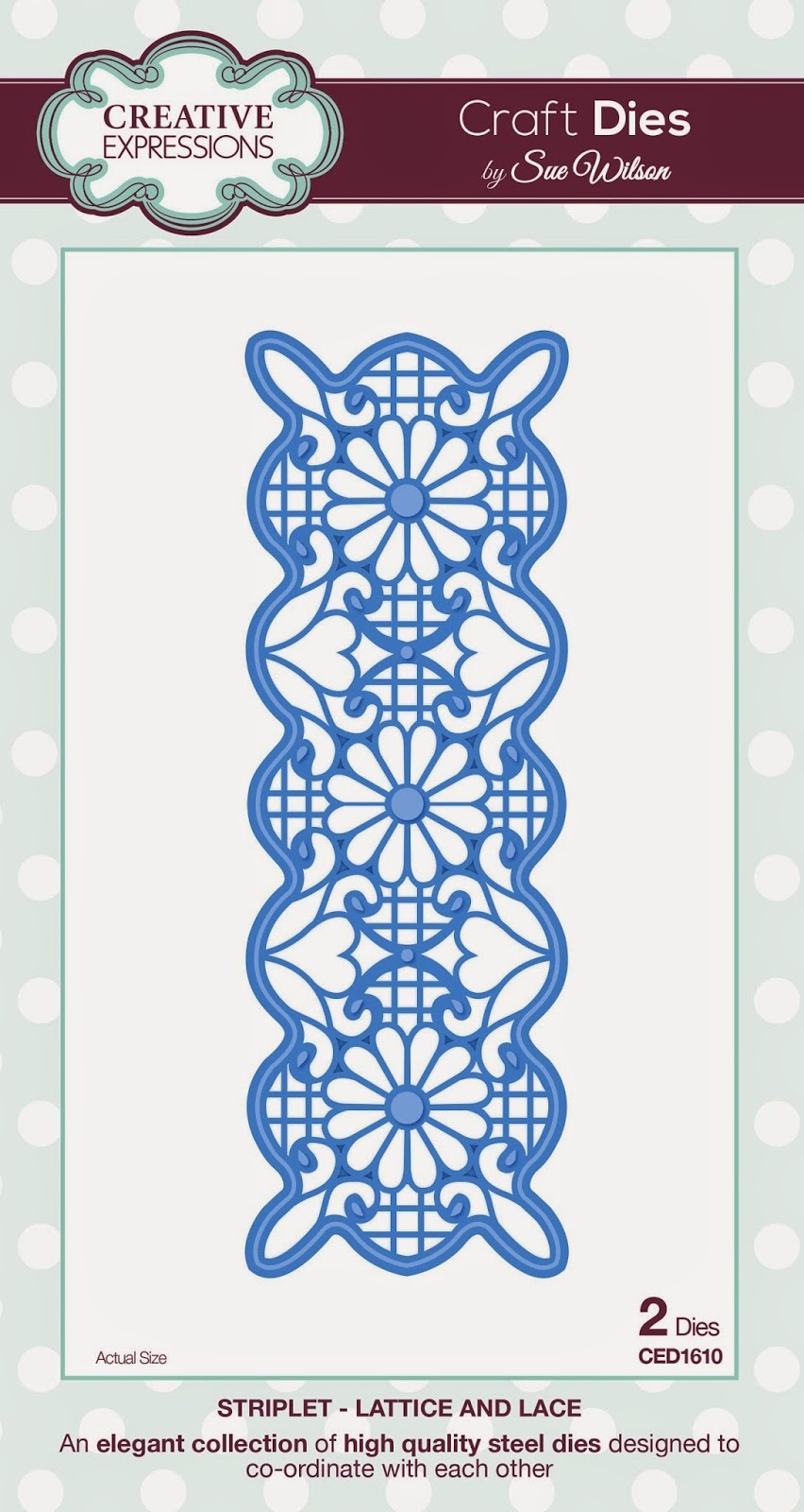 Sue Wilson Dies Striplet Collection Lattice and Lace CED1610 