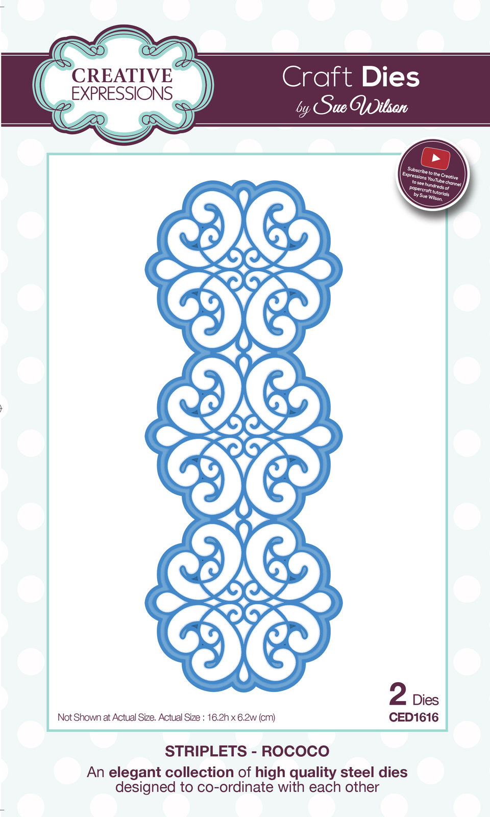 Sue Wilson Dies Striplet Collection Rococo CED1616 