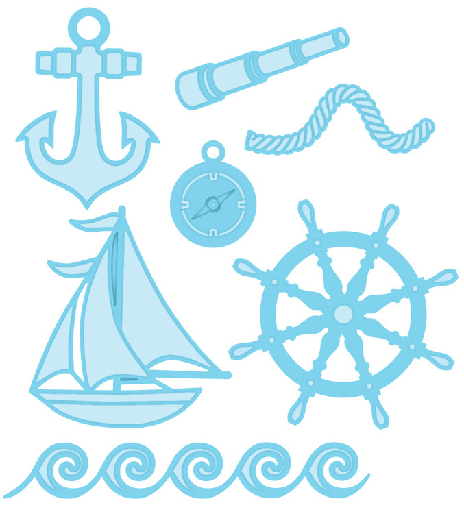 Sue Wilson Dies Fillables Nautical Accessories Die CED21004