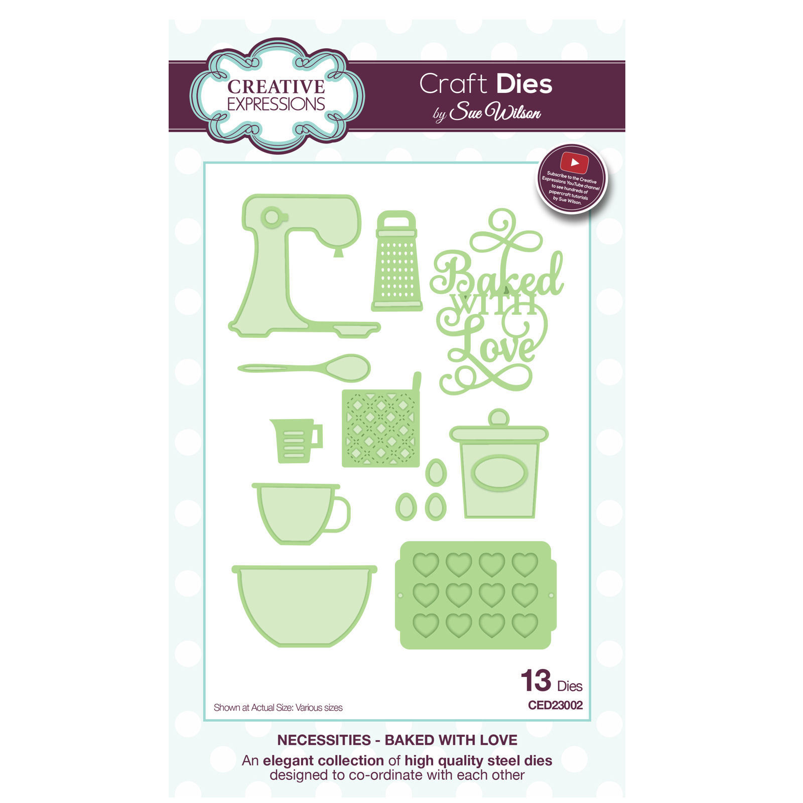 Sue Wilson Dies Necessities Collection Baked with Love CED23002 