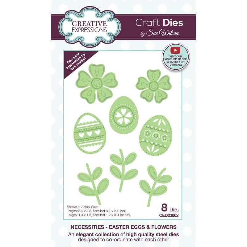 Creative Expressions Sue Wilson Easter Eggs & Flowers Craft Die CED23062