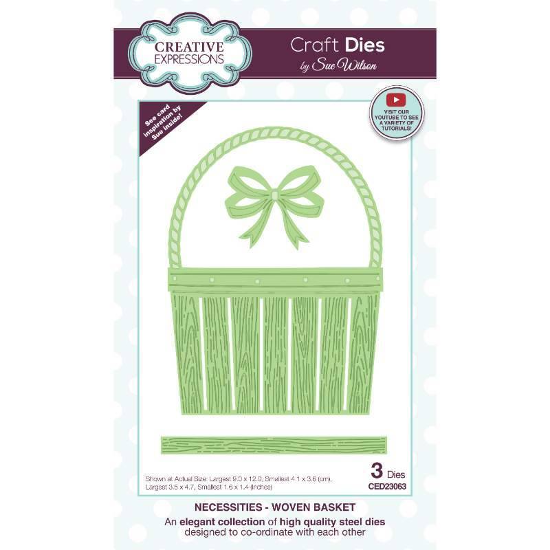 Creative Expressions Sue Wilson Woven Basket Craft Die CED23063