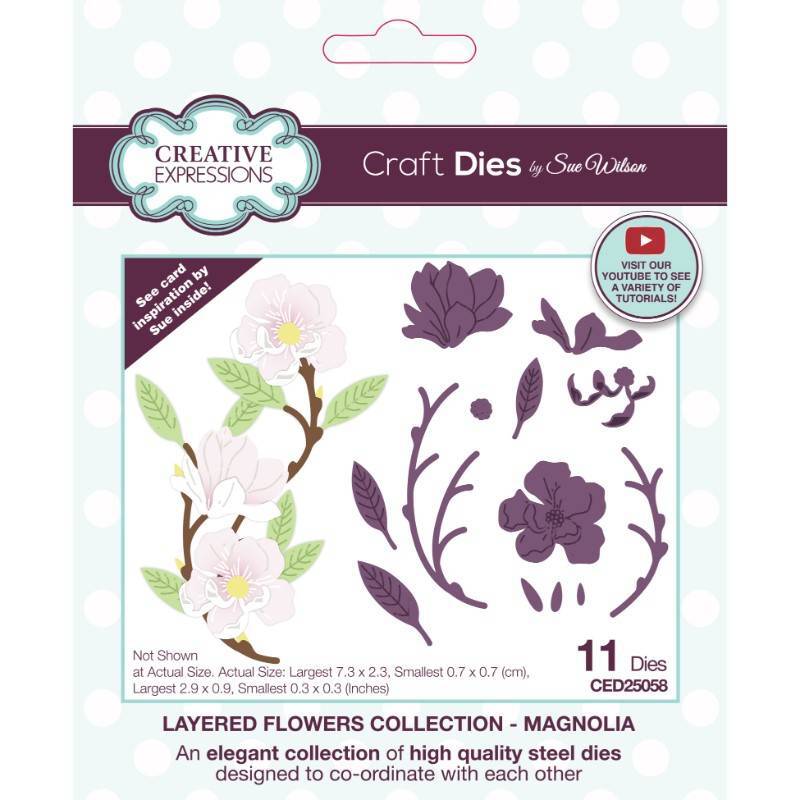 Sue Wilson Dies Layered Flowers Collection -Magnolia - CED25058