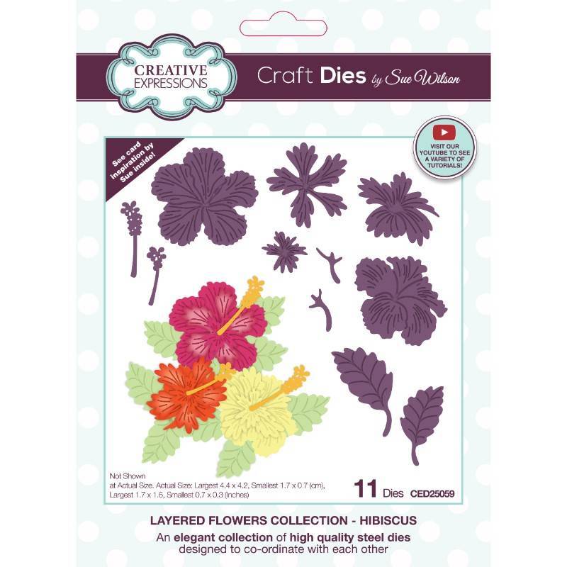 Sue Wilson Dies Layered Flowers Collection - Hibiscus - CED25059