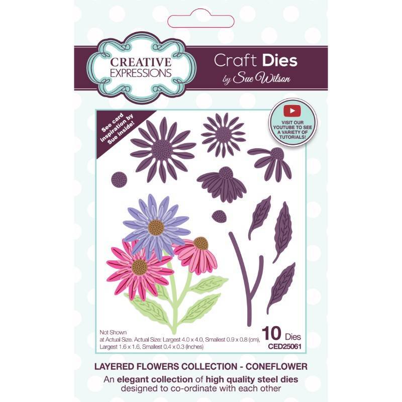 Sue Wilson Dies Layered Flowers Collection - Coneflower - CED25061