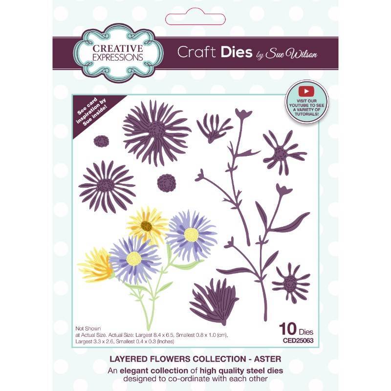 Sue Wilson Dies Layered Flowers Collection - Aster - CED25063