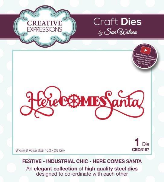 Sue Wilson Dies Festive Industrial Chic Collection Here Comes Santa CED3167