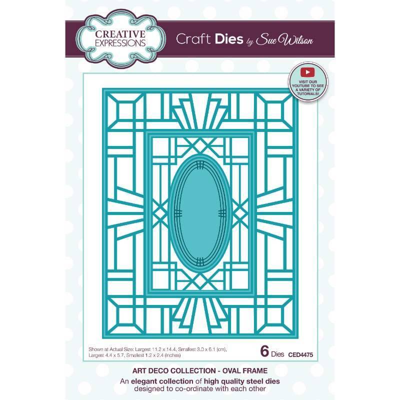 Sue Wilson Dies Art Deco Collection - Oval Frame - CED4475
