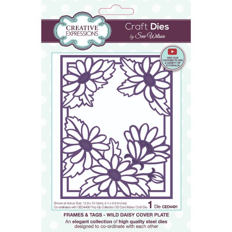 Creative Expressions Sue Wilson Frames and Tags Wild Daisy Cover Plate CED44791