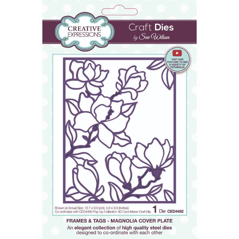 Creative Expressions Sue Wilson Frames and Tags Magnolia Cover Plate CED4492