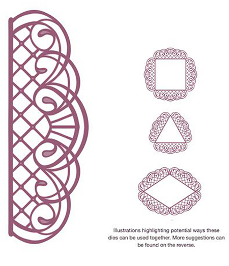 Sue Wilson Dies Configurations Scalloped Petite Adornment Die CED6303 
