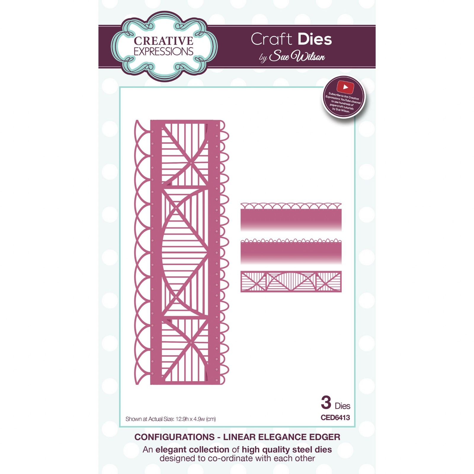 Sue Wilson Dies Configurations Collection Linear Elegance Edger CED6413 