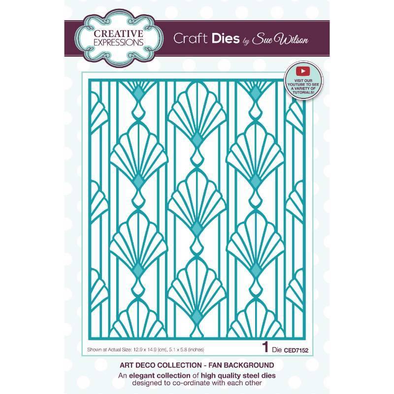 Sue Wilson Dies Art Deco Collection - Fan Background - CED7152