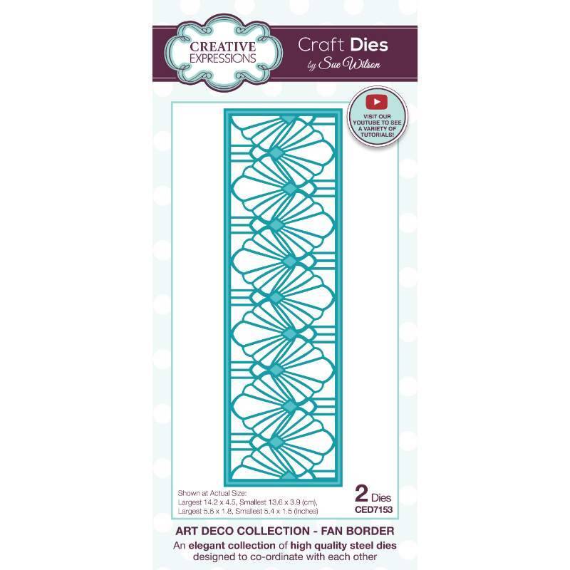 Sue Wilson Dies Art Deco Collection - Fan Border - CED7153