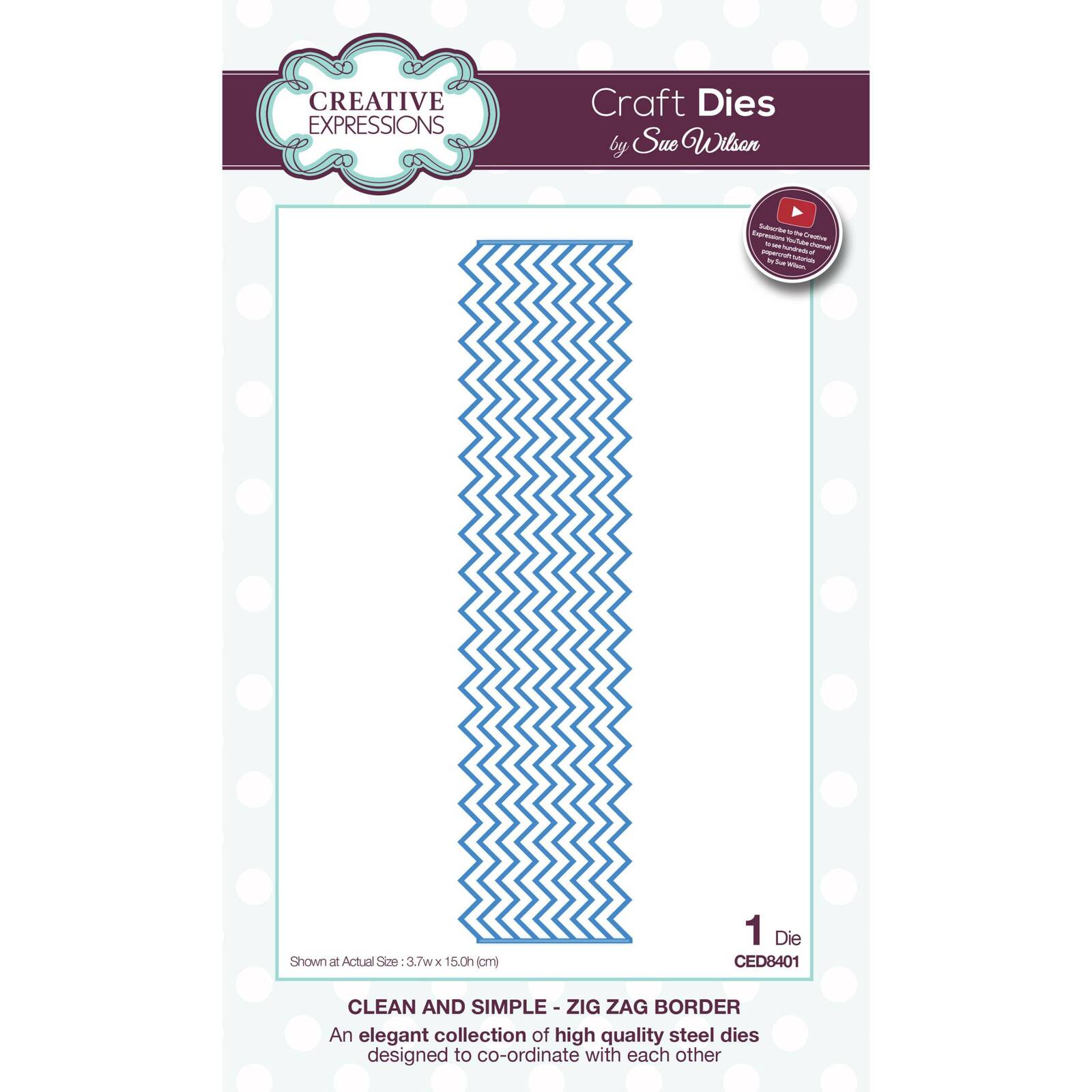 Sue Wilson Dies Clean & Simple Zig Zag Border CED8401