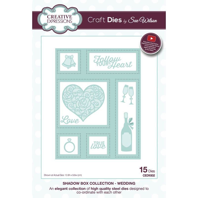 Sue Wilson Dies Shadow Boxes Collection Wedding CED9302 