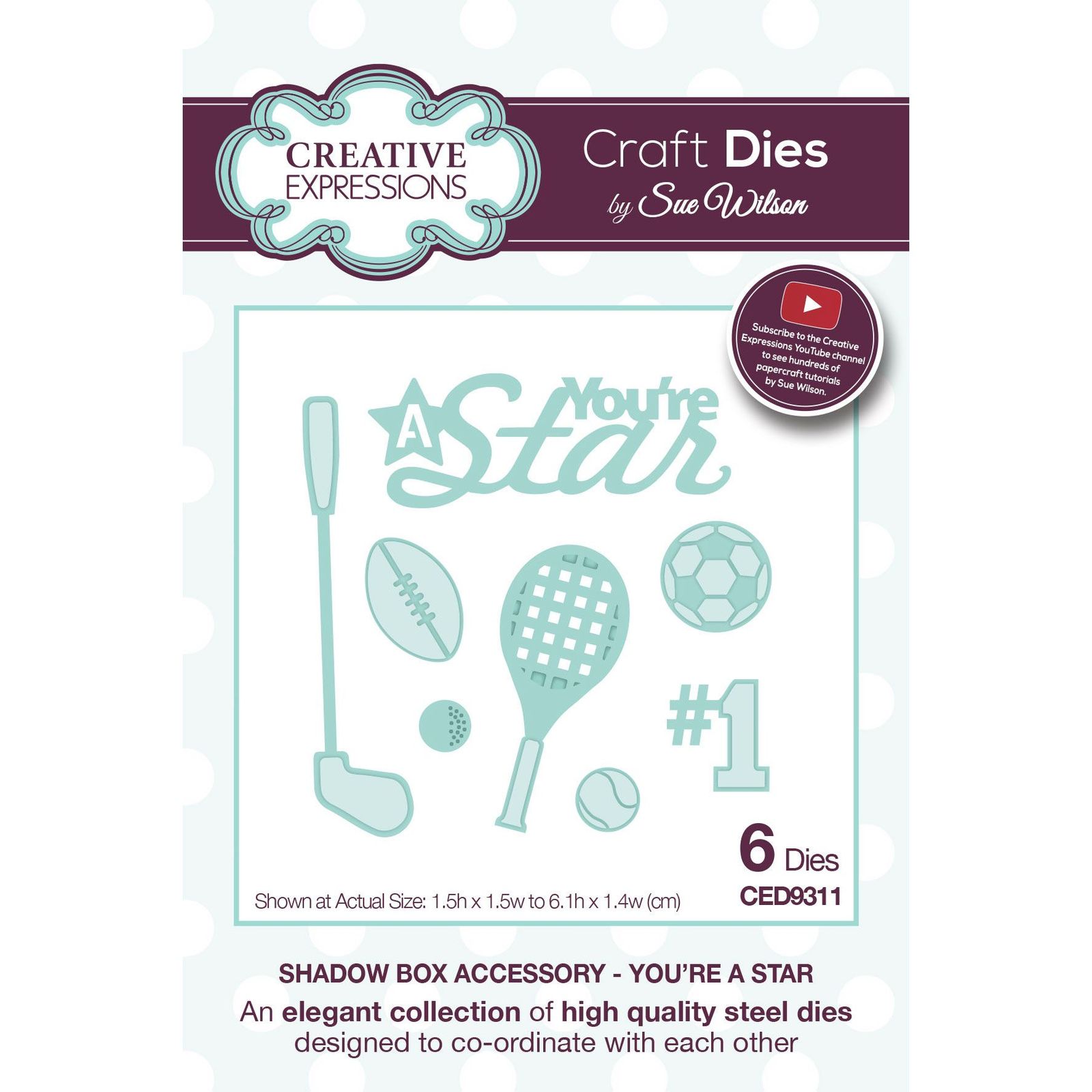 Sue Wilson Dies Shadow Boxes Collection You're A Star CED9311 