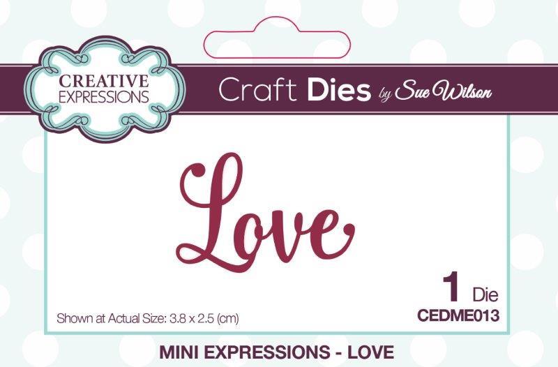 Sue Wilson Dies Festive Mini Expressions Love CEDME013