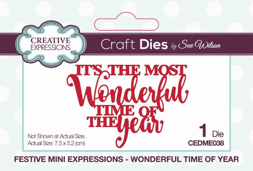 Sue Wilson Dies Festive Mini Expressions Wonderful Time Of Year CEDME038