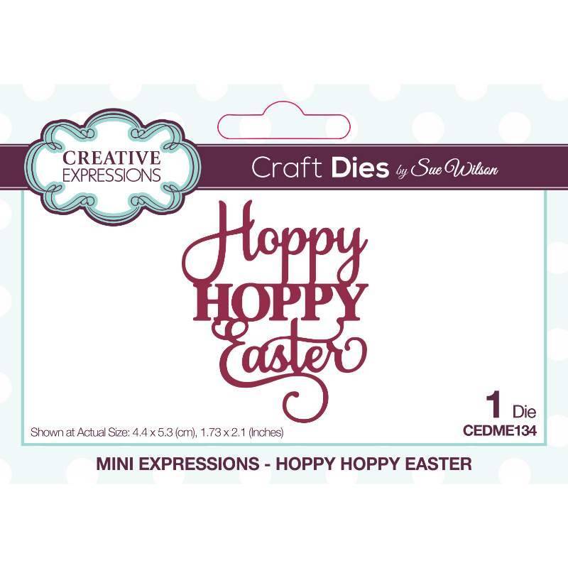 Creative Expressions Sue Wilson Mini Expressions Hoppy Hoppy Easter Craft Die CEDME134