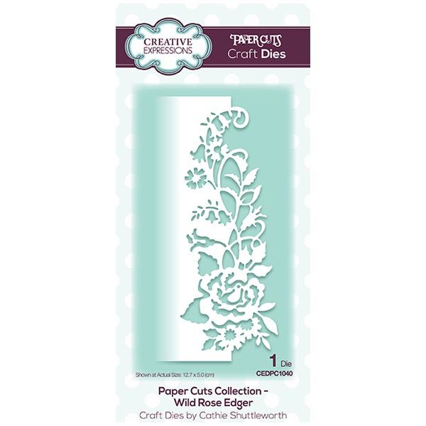 Paper Cuts Collection Die Wild Rose Edger CEDPC1040