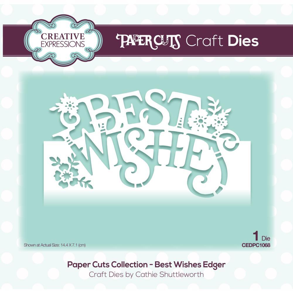 Paper Cuts Collection Die Best Wishes Edger CEDPC1068