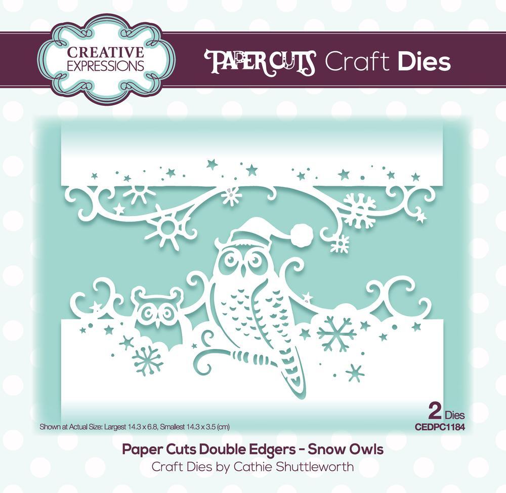Paper Cuts Collection Die Double Edger Snow Owls CEDPC1184
