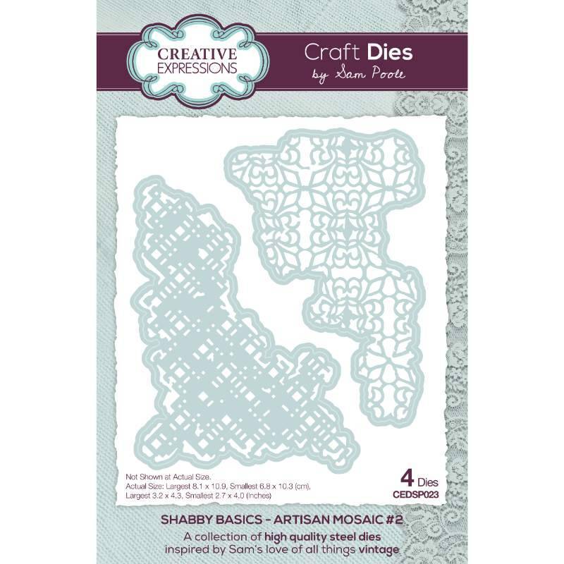 Creative Expressions Shabby Basics Artisan Mosaic #2 Craft Die - CEDSP023