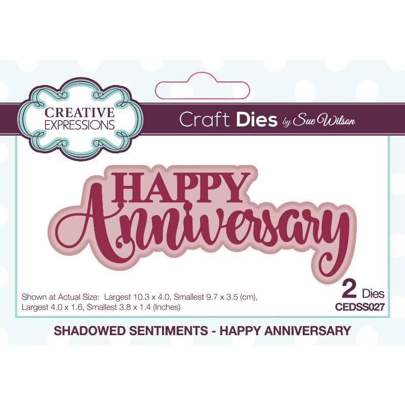 Sue Wilson Shadowed Sentiments Collection Happy Anniversary CEDSS027