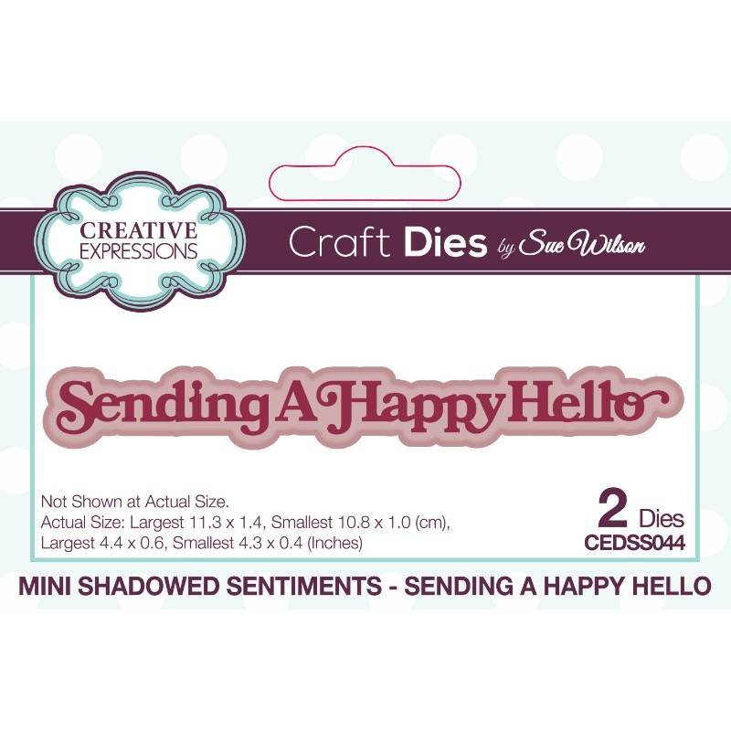 Sue Wilson Mini Shadowed Sentiments Sending a Happy Hello - CEDSS044