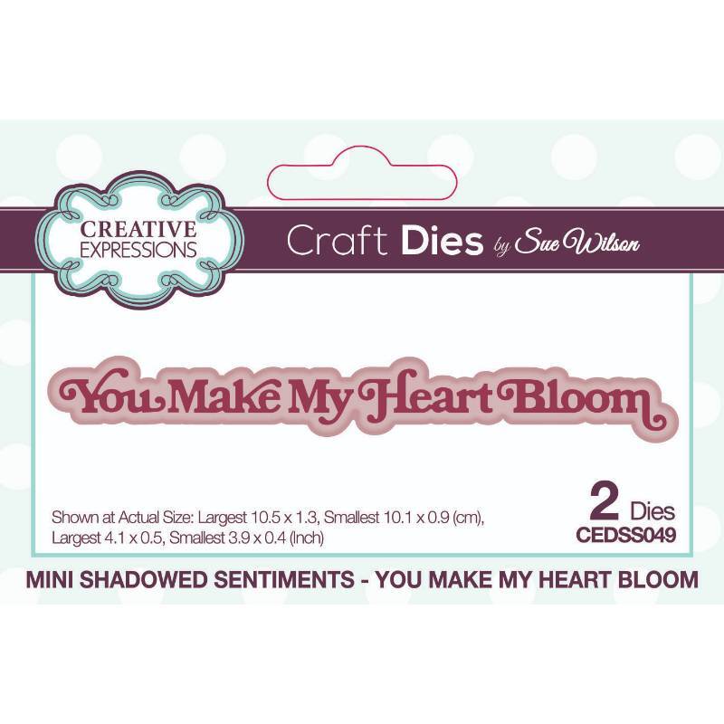 Sue Wilson Mini Shadowed Sentiments You Make My Heart Bloom - CEDSS049