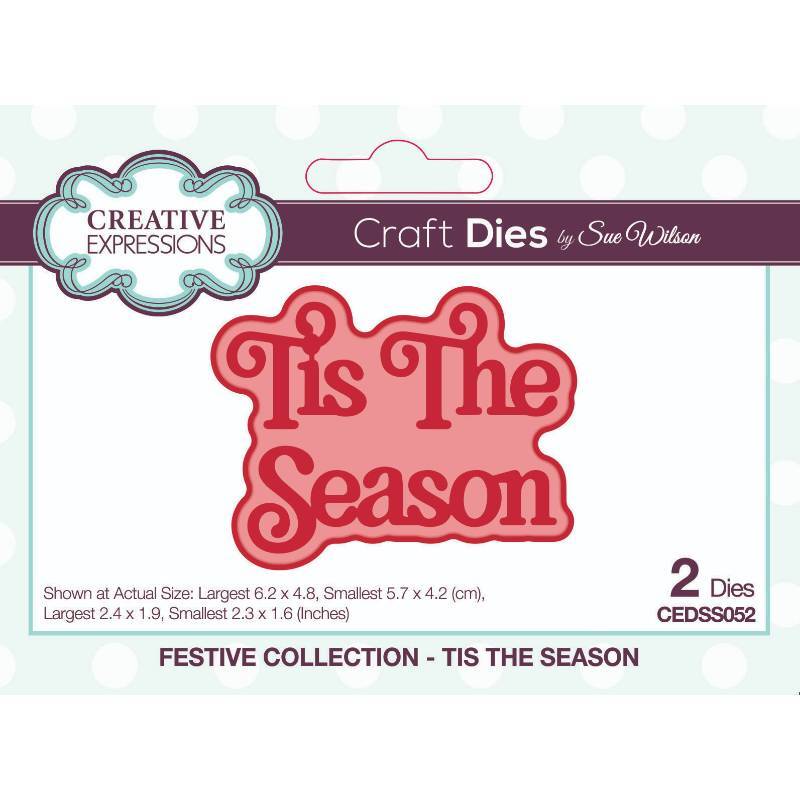 Sue Wilson Festive Shadowed Sentiments - Tis The Season - CEDSS052