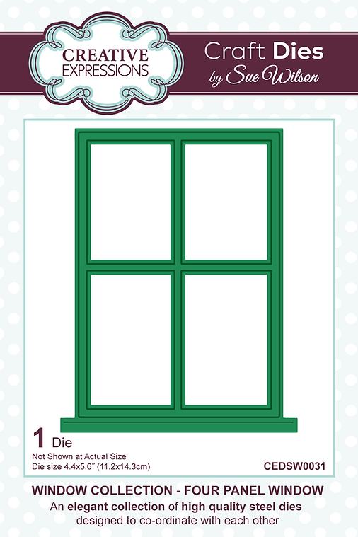 Four Panel Window Craft Die By Sue Wilson