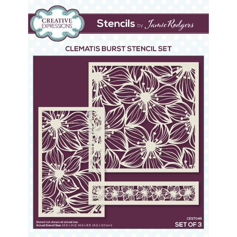 Creative Expressions Stencil Jamie Rodgers Clematis Burst