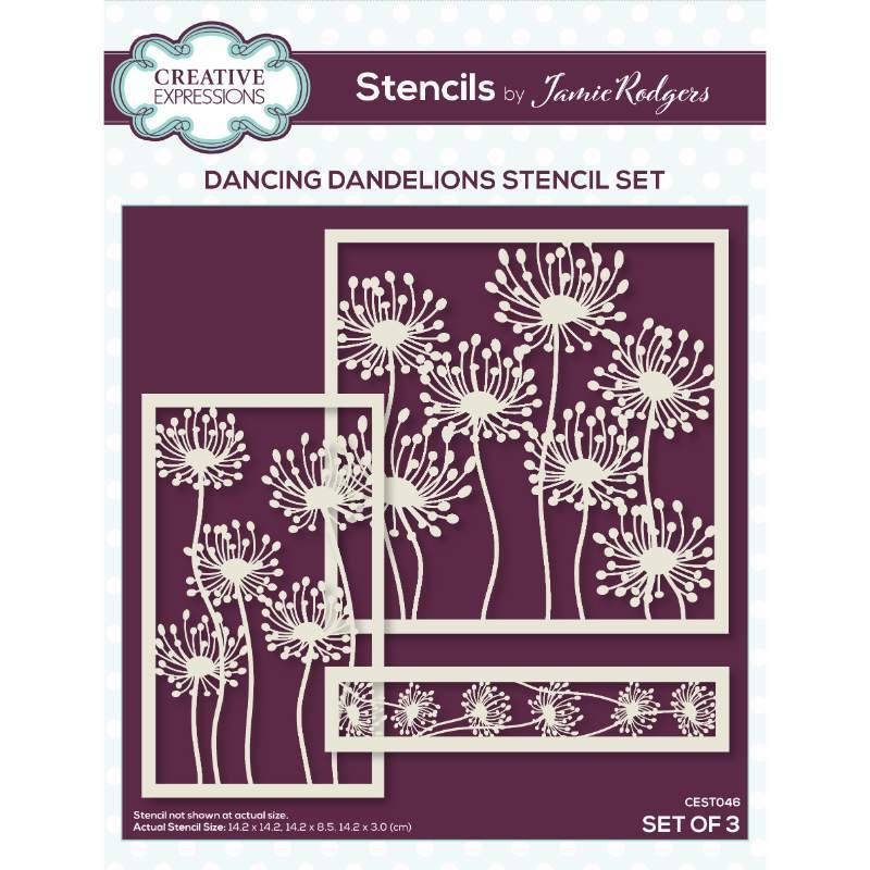 Creative Expressions Stencil Jamie Rodgers Dancing Dandelions
