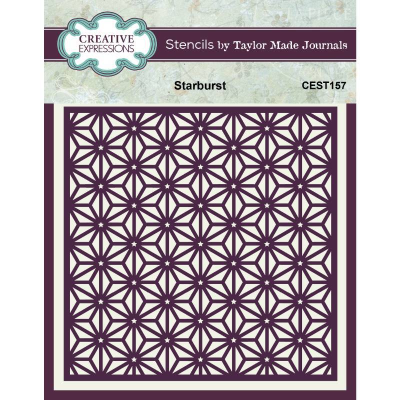 Creative Expressions Starburst Stencil 6 in x 8 in by Taylor Made Journals - CEST157