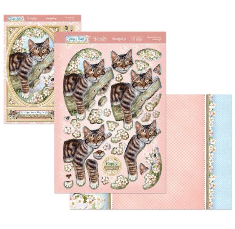 Hunkydory Crafts Spring Cheer Deco-Large Set - The Purr-fect Day
