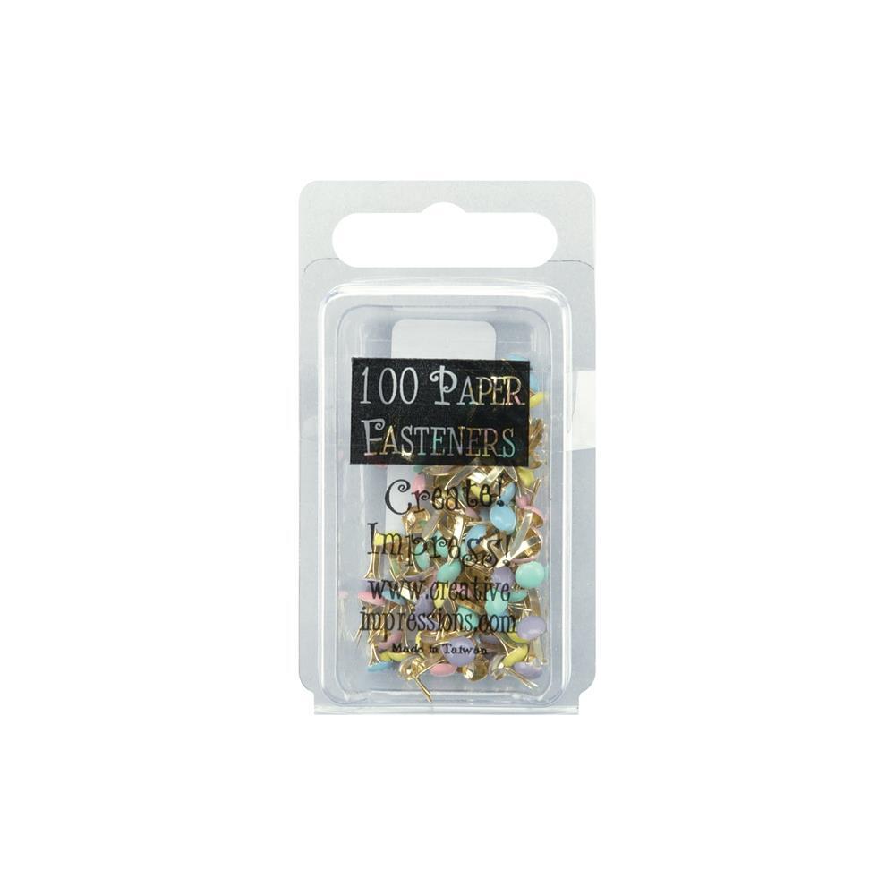 Creative Impressions Metal Brads Pastel 3mm 100pk