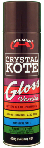 Helmar Crystal Kote Gloss Varnish Spray 400g