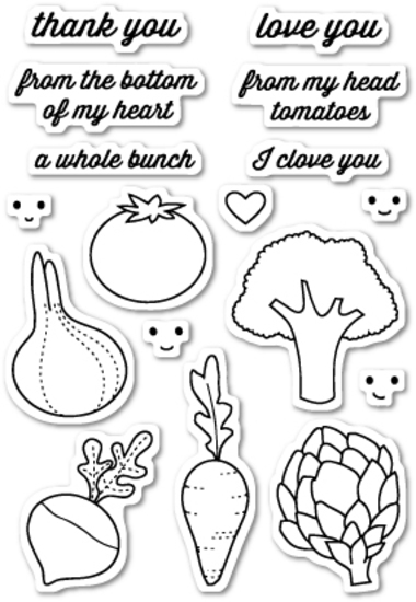 Memory Box Stamp Veggie Good CL5173 
