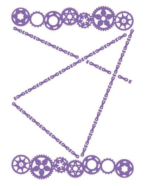 Couture Creations Embossing Folder 5x7 Ambassador Collection Large Cogs 
