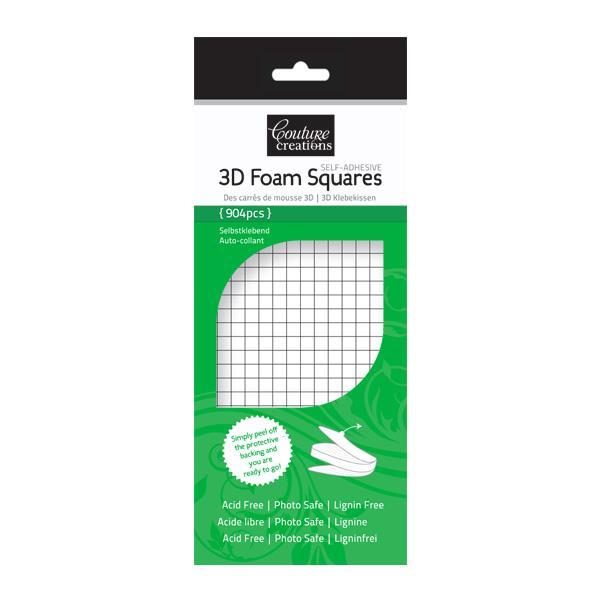 Couture Creations 3D Double-Sided 5mm Foam Squares 904pcs 