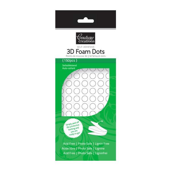 Couture Creations 3D Double-Sided 1cm Foam Dots 150pcs 